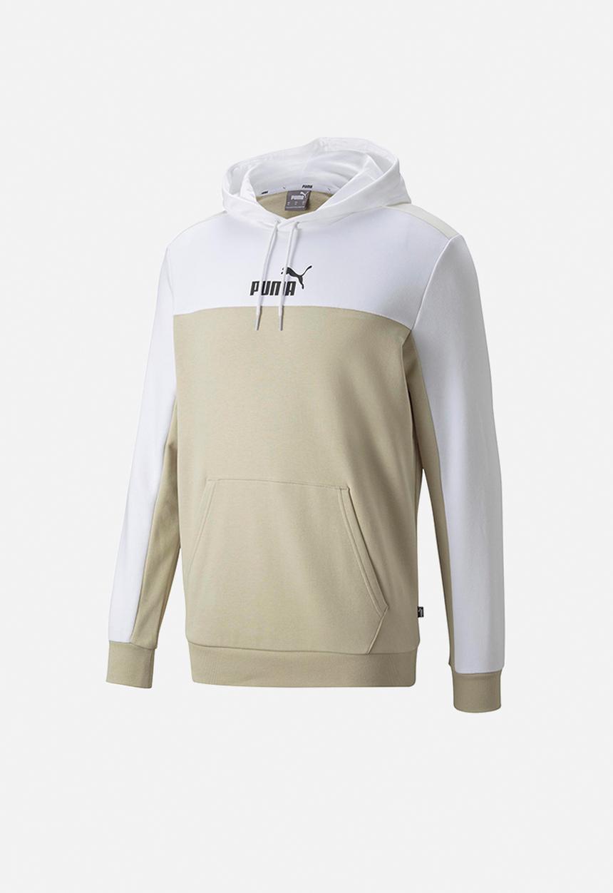 PUMA - Ess+ Block Hoodie Tracktop - Puma White