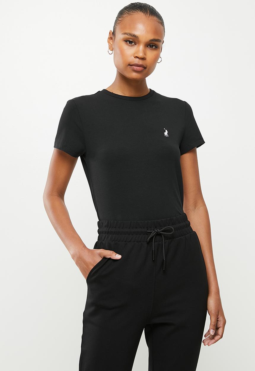 POLO - Wmn allie short sleeve sml pony stretch t-shirt - black