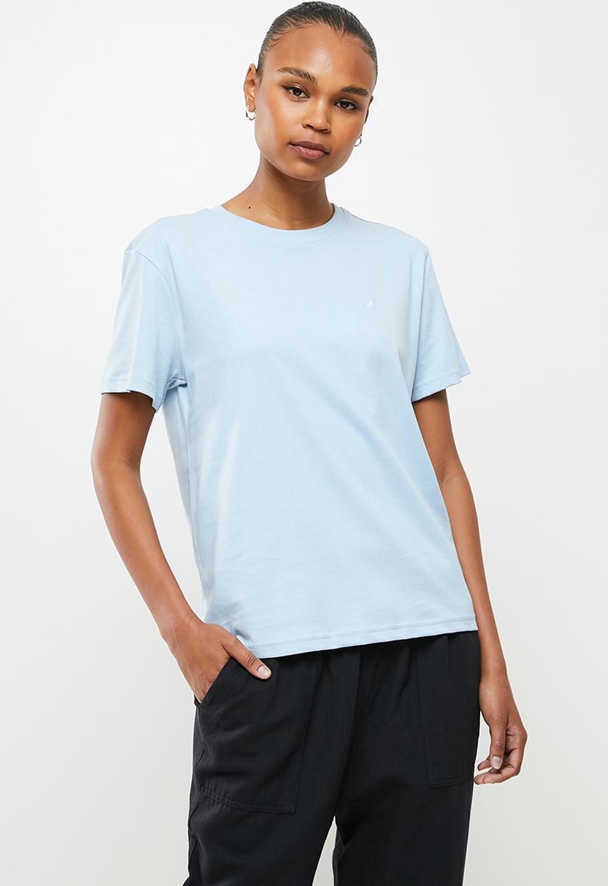 POLO - Wmn short sleeve relaxed tee - light blue