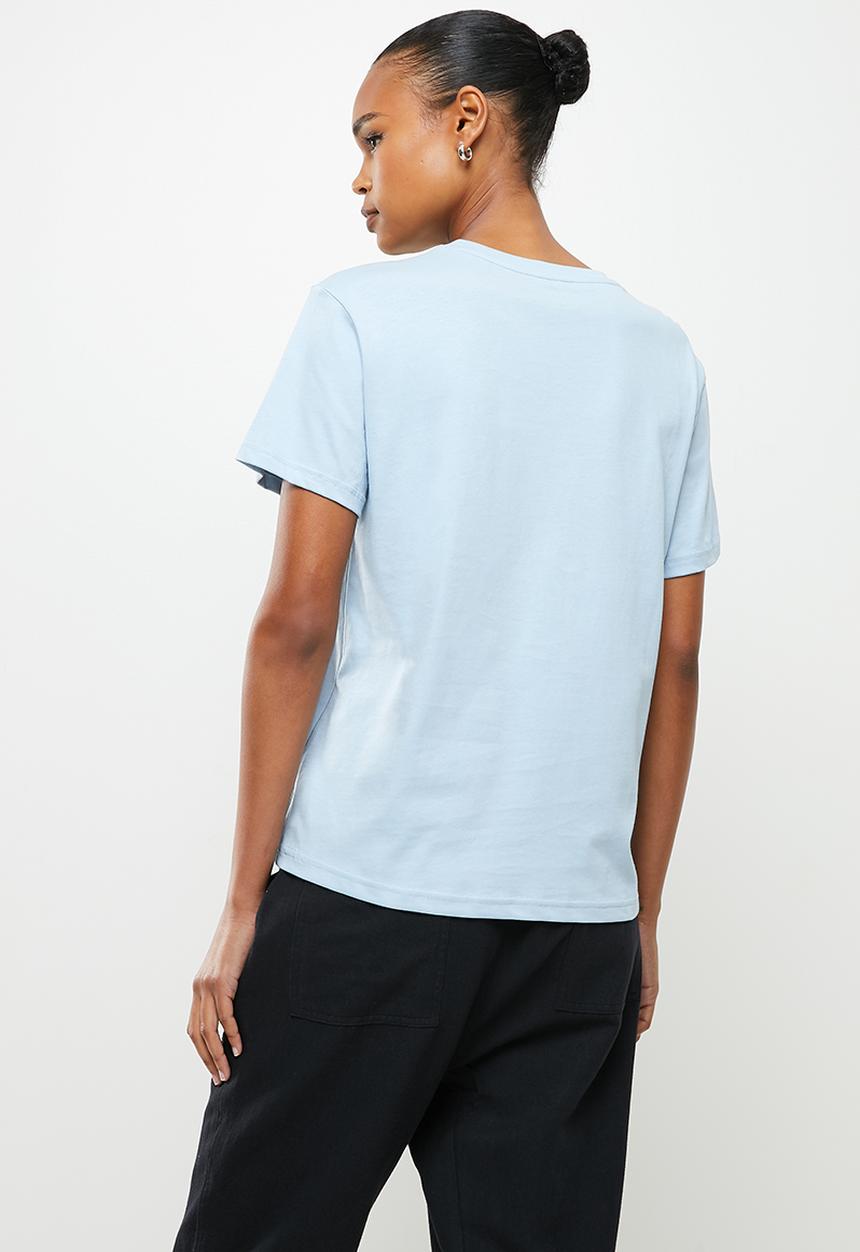 POLO - Wmn short sleeve relaxed tee - light blue