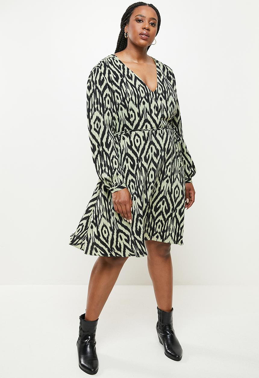 Glamorous - Plus dress - green & black 