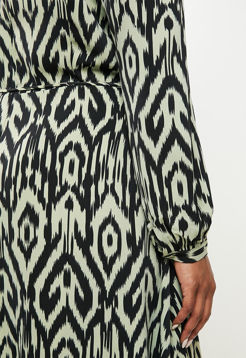 Glamorous - Plus dress - green & black 