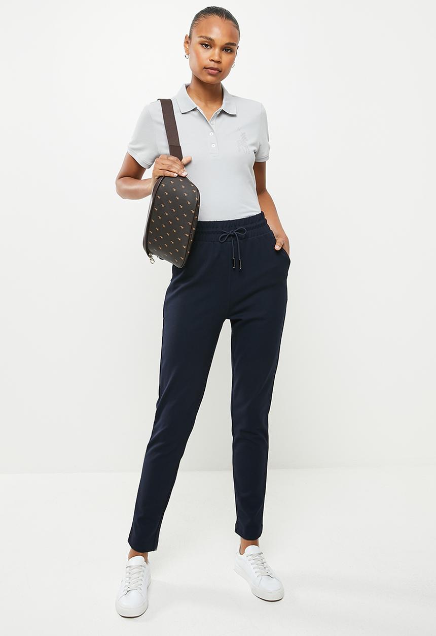 POLO - Wmn short sleeve nailhead golfer - grey