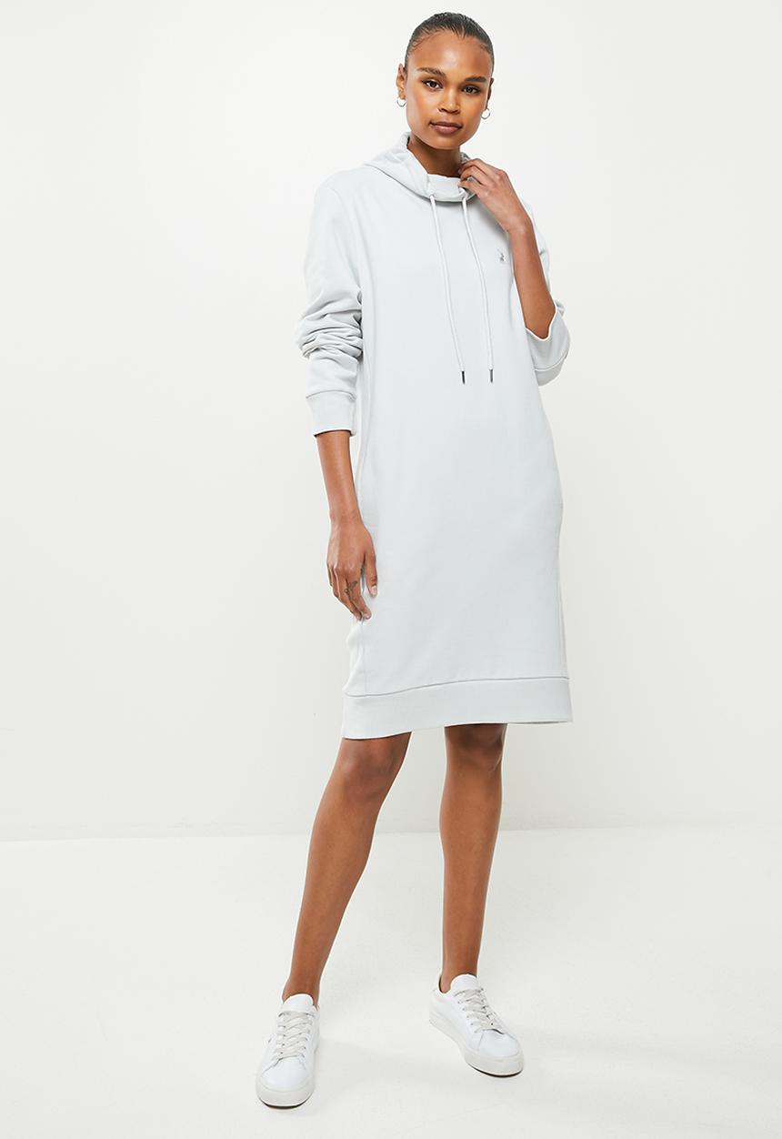POLO - Wmn long sleeve sweater dress - grey