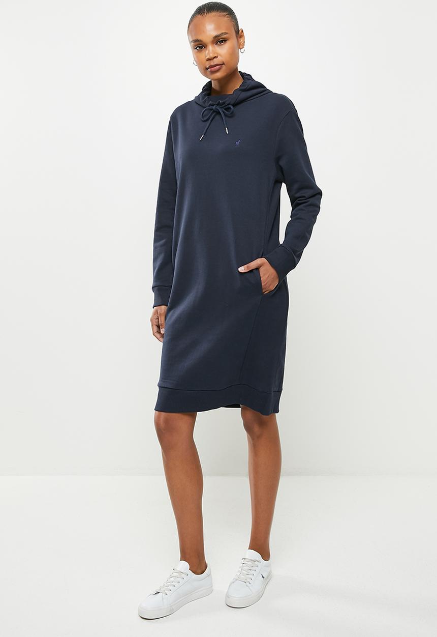 POLO - Wmn long sleeve sweater dress - navy