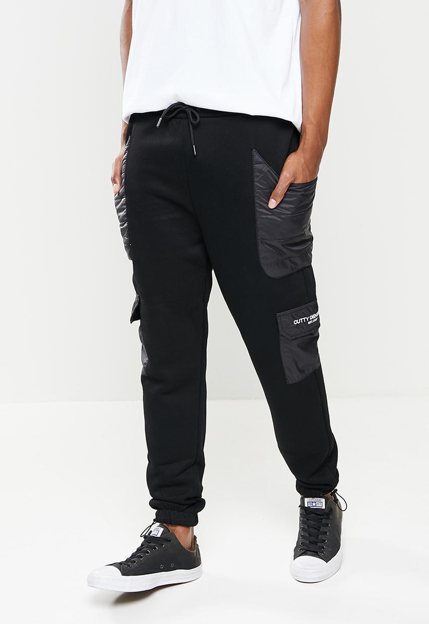 Cutty - Mens regular fit track pant - dark taupe