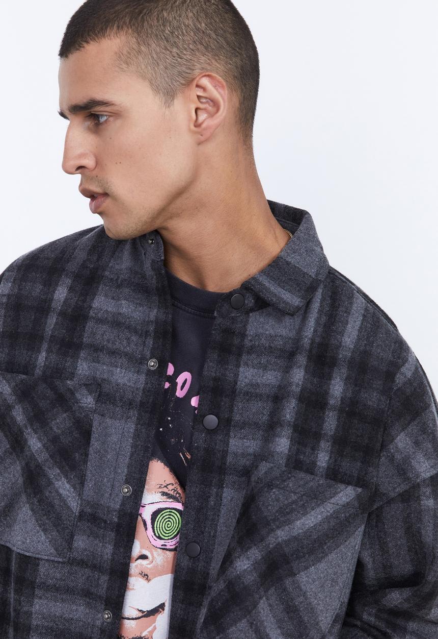 Factorie - Shacket - black & grey 