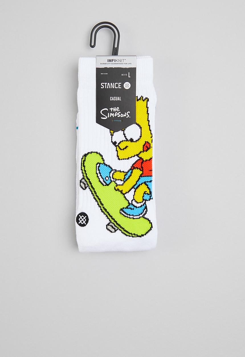 Stance Socks - Bart simpson socks - white