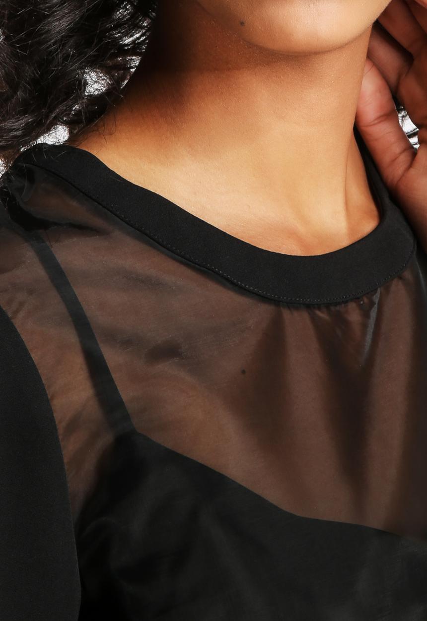 Neon Rose - Bralet Overlay Tee