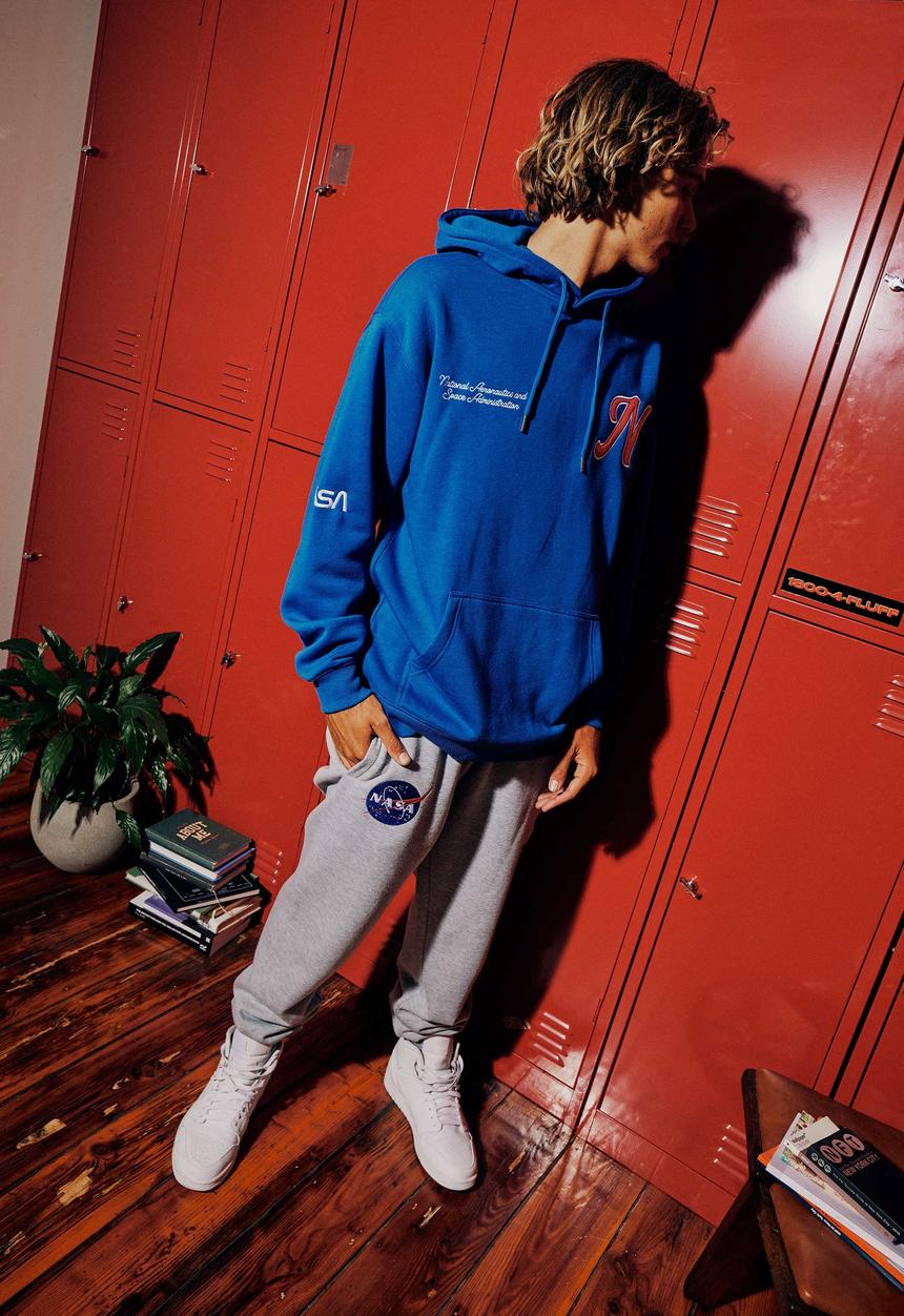 Factorie - Oversized nasa hoodie - lcn nas cobalt/nasa pitcher