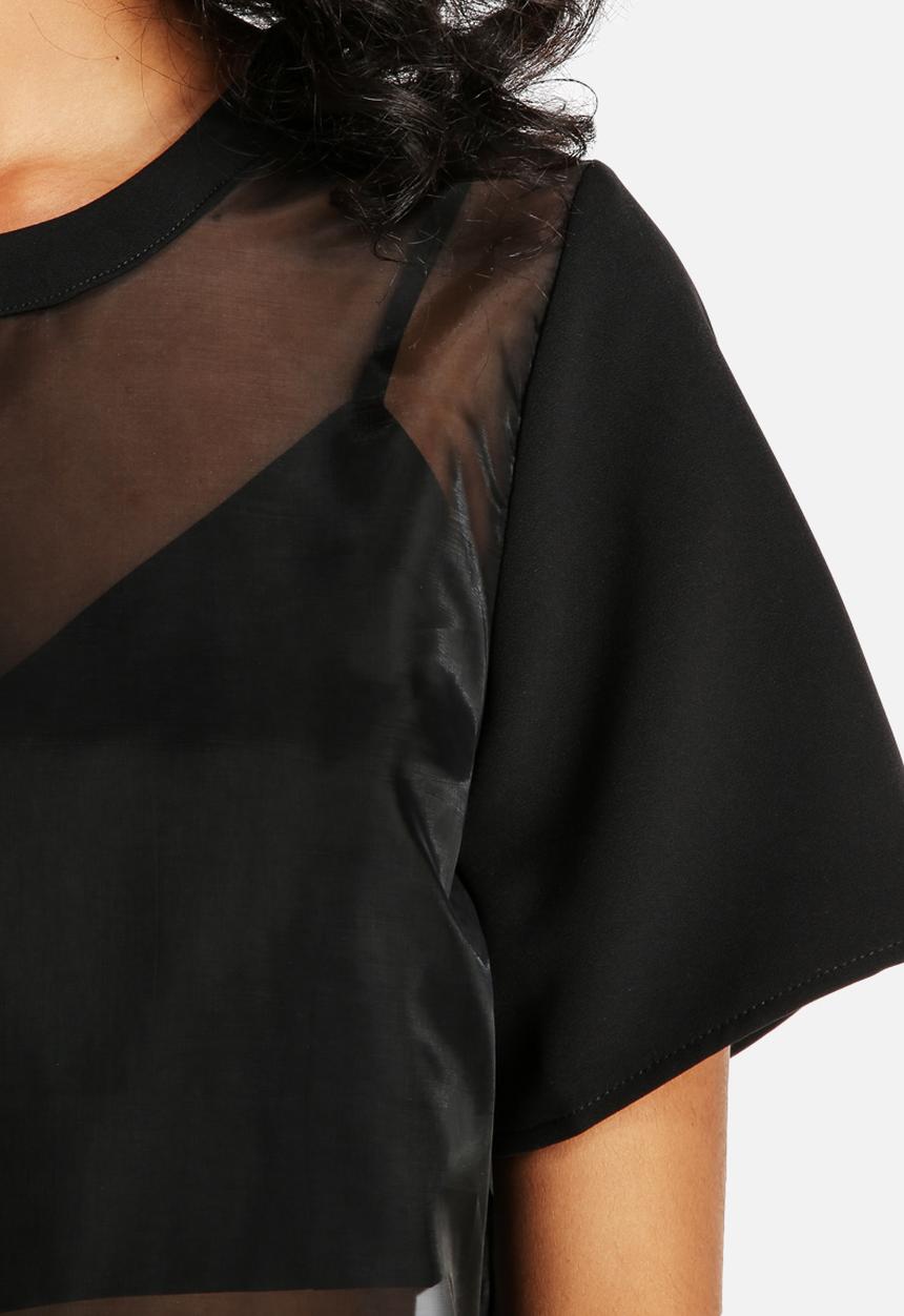 Neon Rose - Bralet Overlay Tee