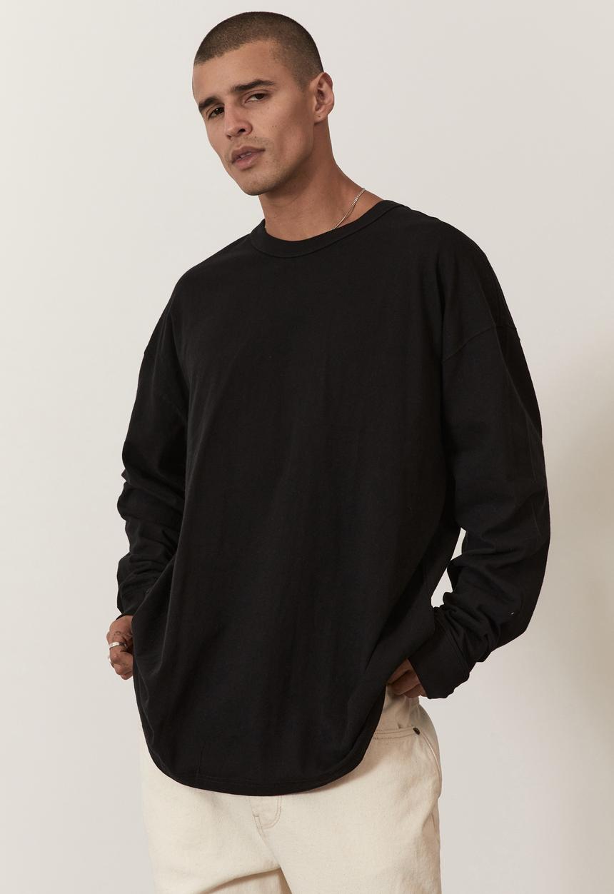 Factorie - Oversized long sleeve T-shirt - black