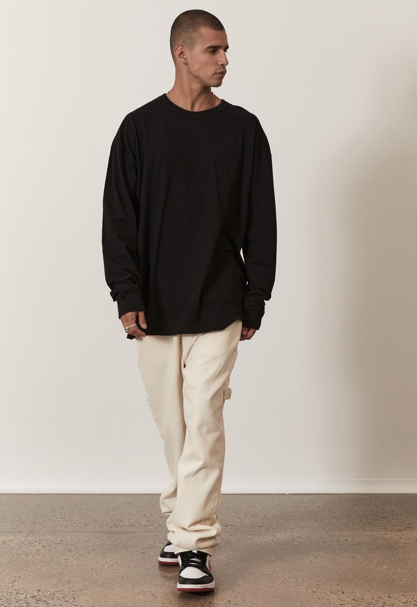 Factorie - Oversized long sleeve T-shirt - black