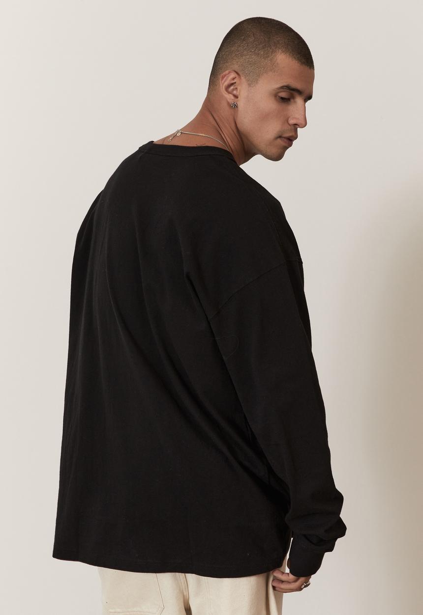 Factorie - Oversized long sleeve T-shirt - black