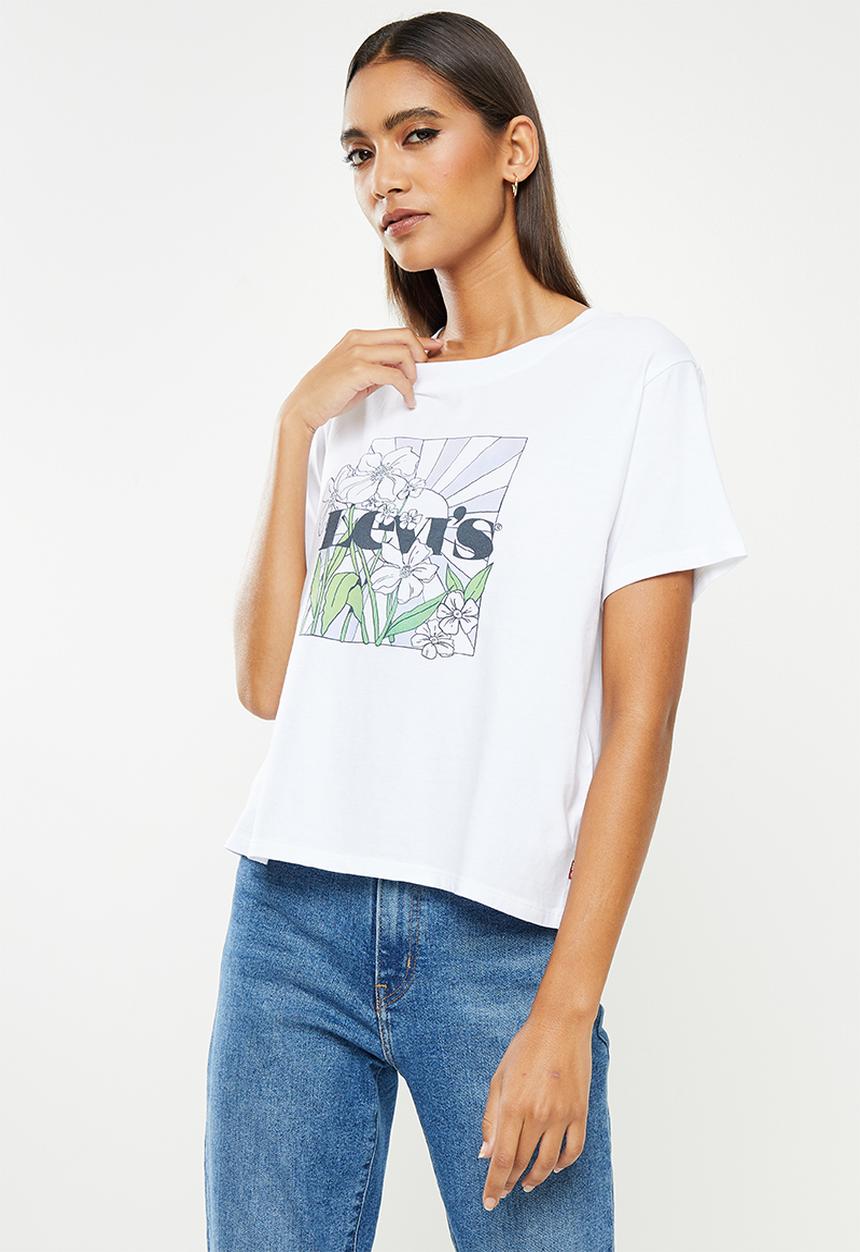 Levi’s® - Graphic varsity tee flower mv logo - white