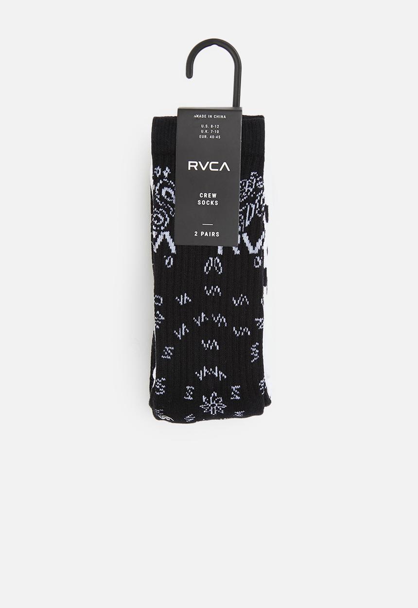 RVCA - 2 pack rvca bandana fb hc crew - black & white 