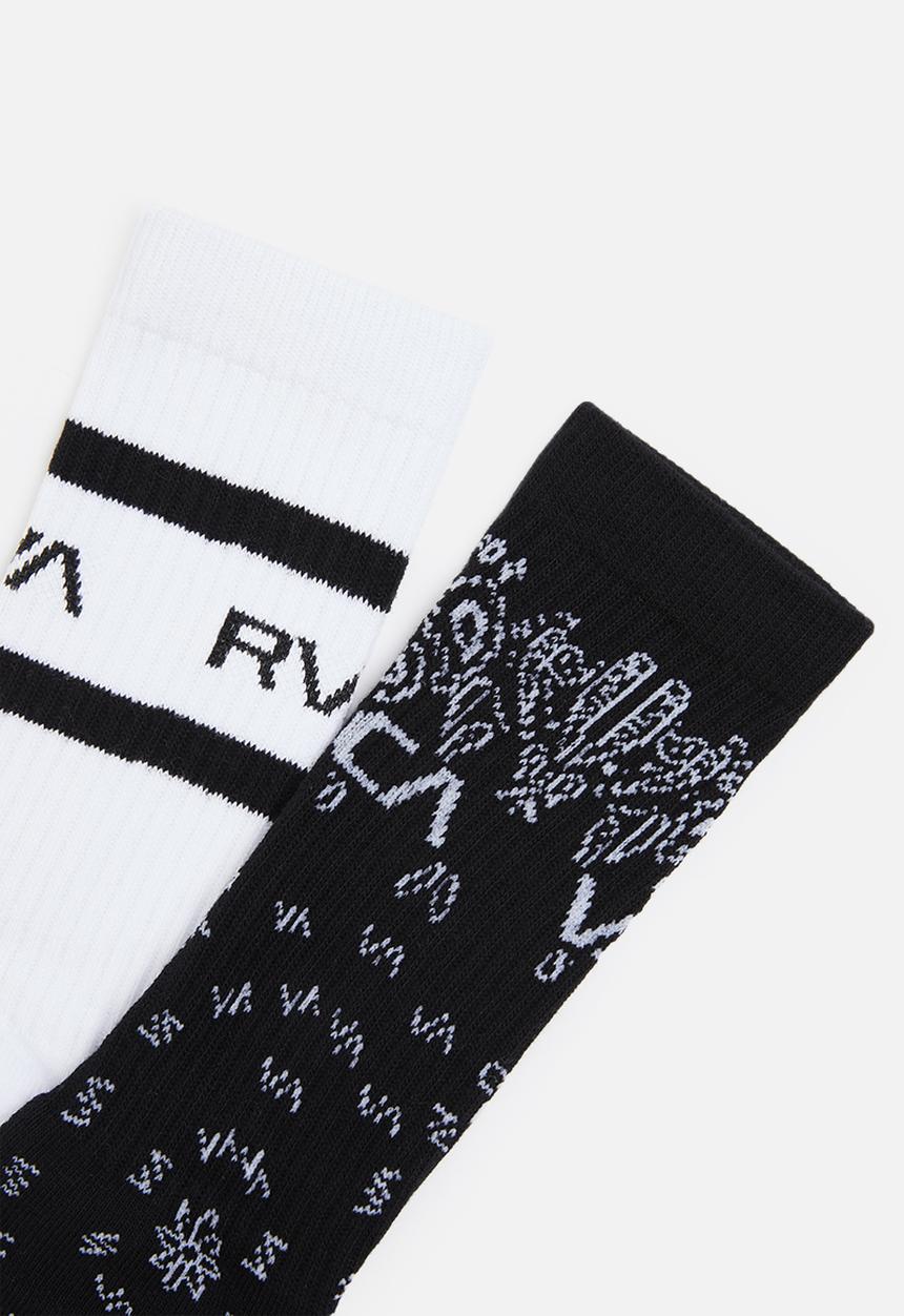 RVCA - 2 pack rvca bandana fb hc crew - black & white 