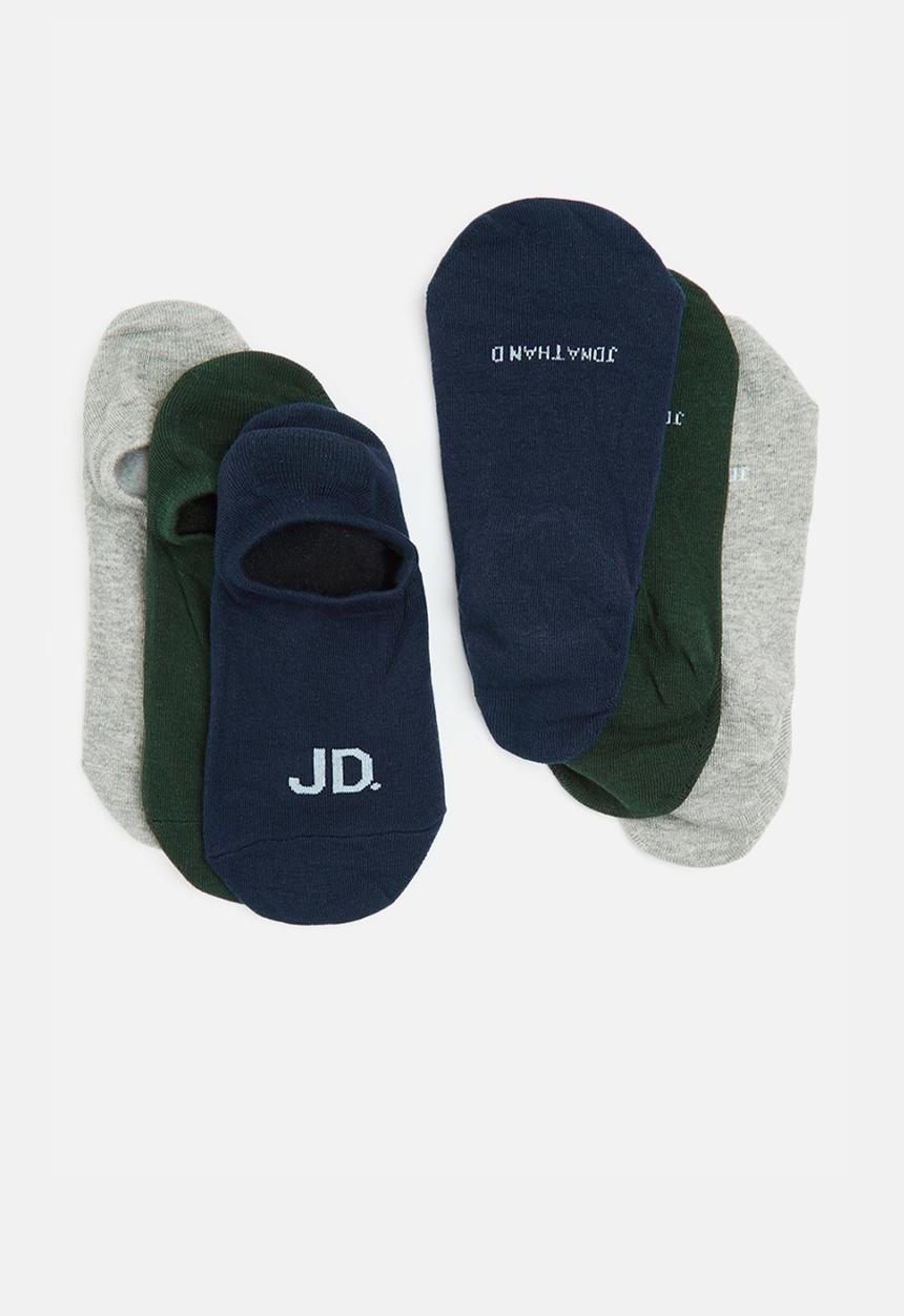 Jonathan D - Men's 3 pack branded secret sox - multi 