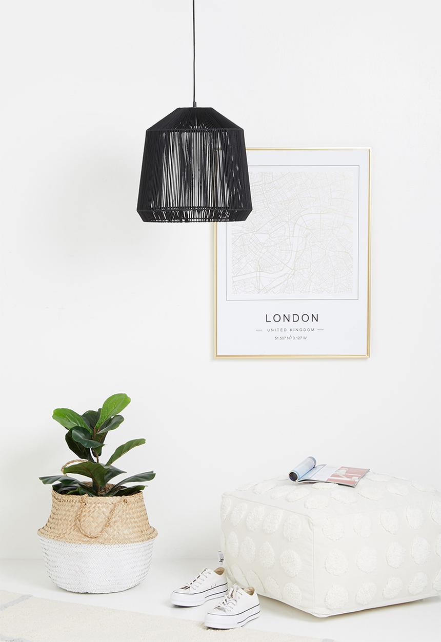 Sixth Floor - Willow pendant - black