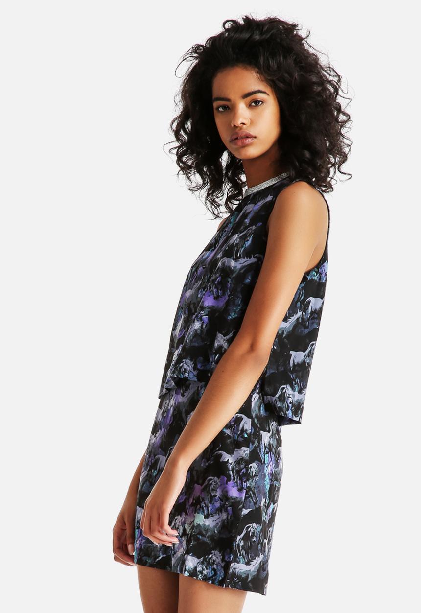 Neon Rose - Unicorn Print Top