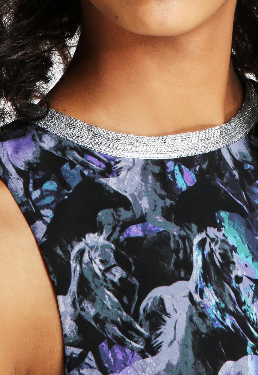 Neon Rose - Unicorn Print Top