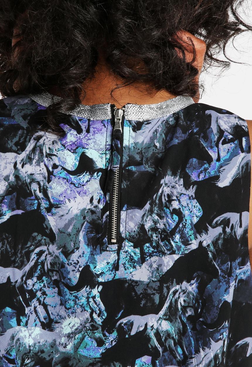 Neon Rose - Unicorn Print Top
