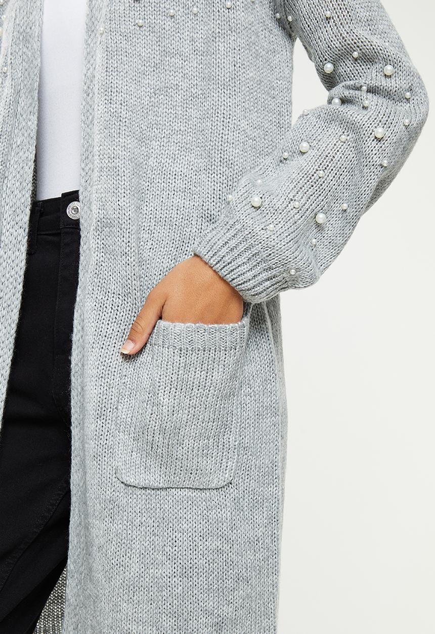 Stella Morgan - Knit longline cardigan - grey