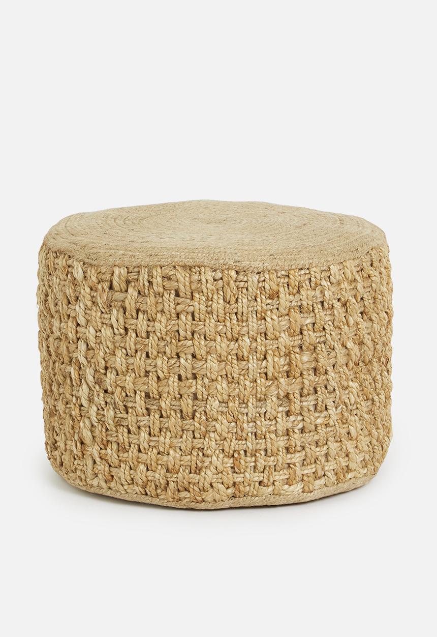 Sixth Floor - Jute ottoman - natural