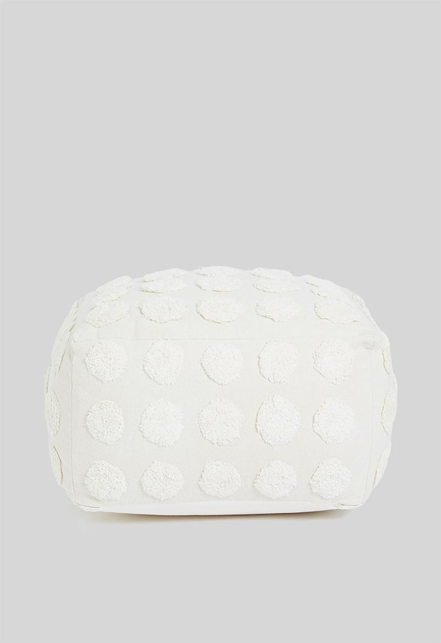 Sixth Floor - Tufted dotty ottoman - natural