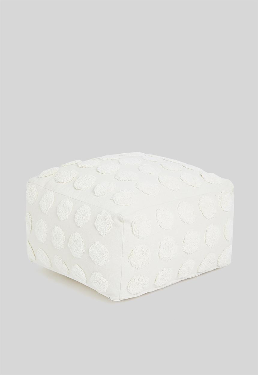 Sixth Floor - Tufted dotty ottoman - natural