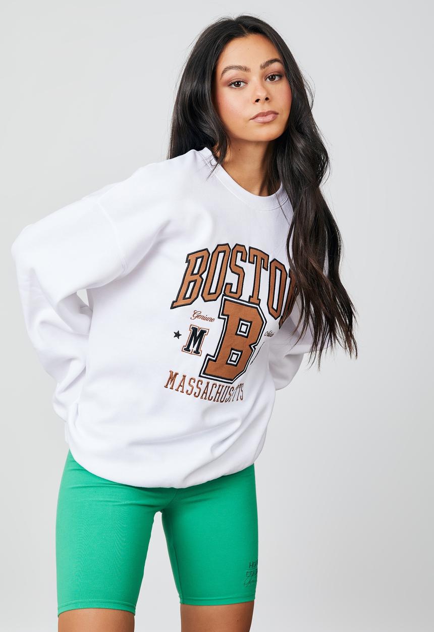 Factorie - Os graphic crew - white/boston ma