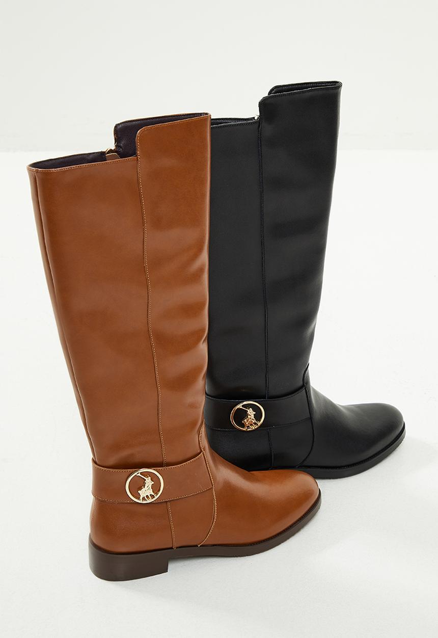 POLO - Riding leather long boot - tan