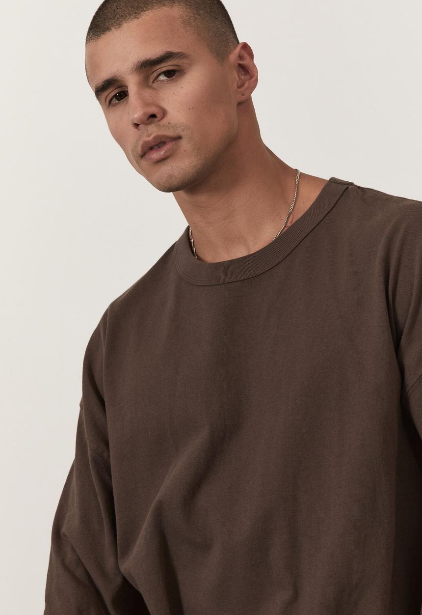 Factorie - Oversized long sleeve tshirt - bracken brown