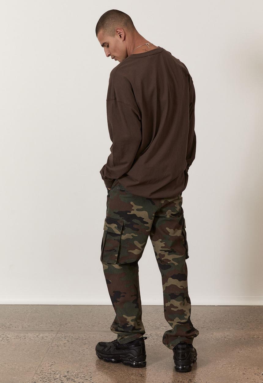 Factorie - Oversized long sleeve tshirt - bracken brown
