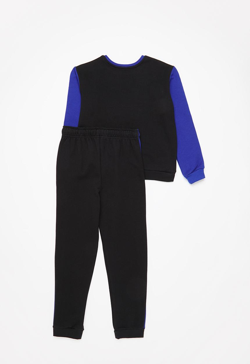 Pop Candy - Boys colour block set - royal melange & black