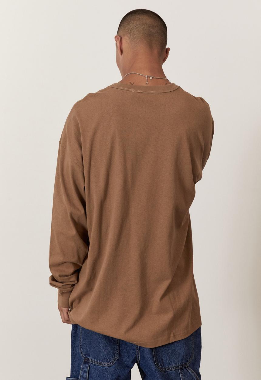 Factorie - Oversized long sleeve tshirt - dusty brown
