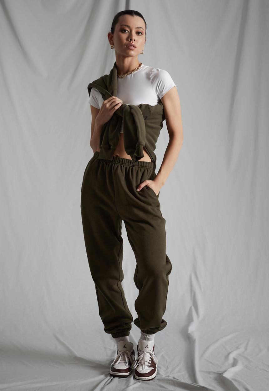 Factorie - Super slouchy trackpant - olive night
