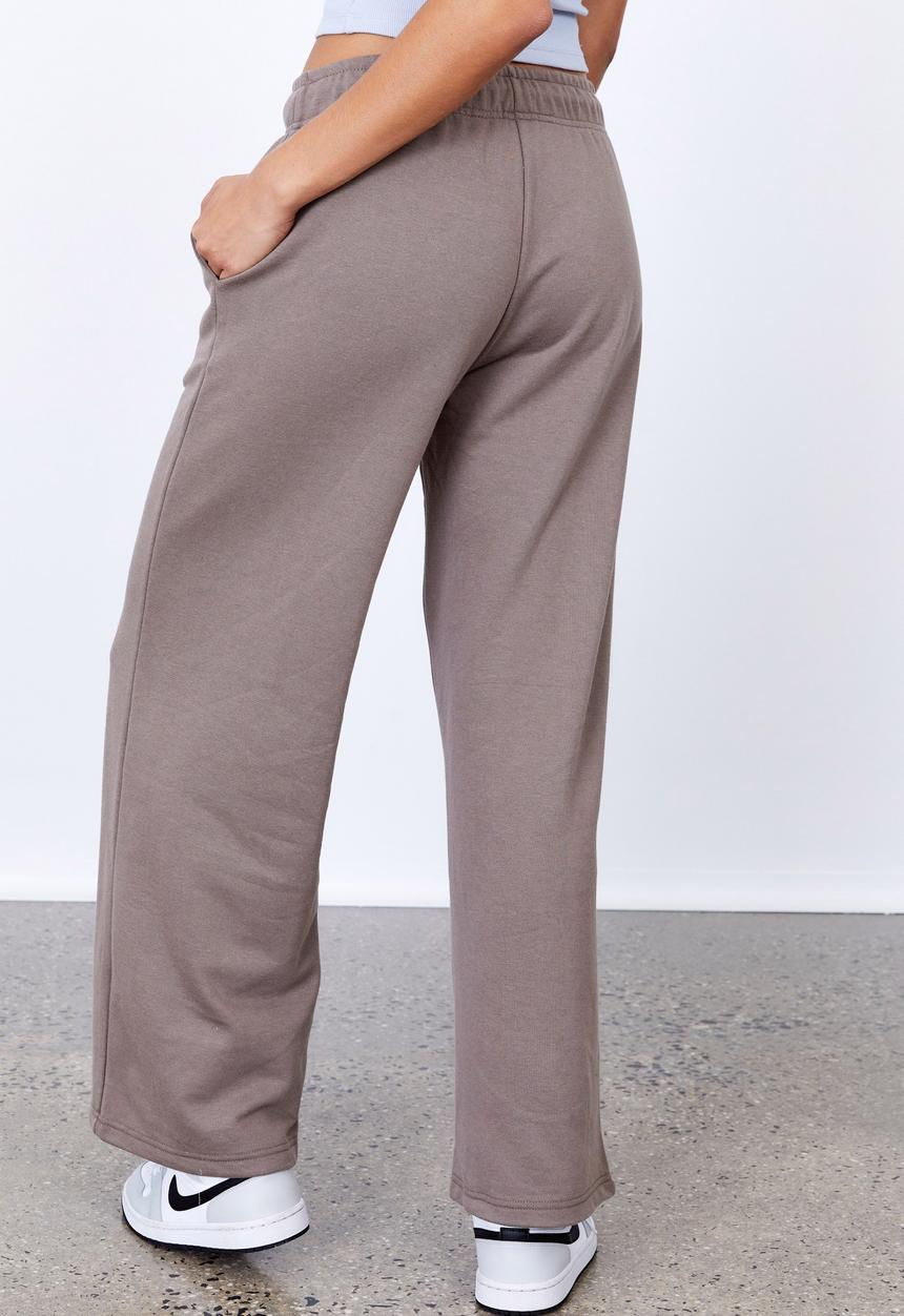 Factorie - Wide leg trackpant - burnt iron