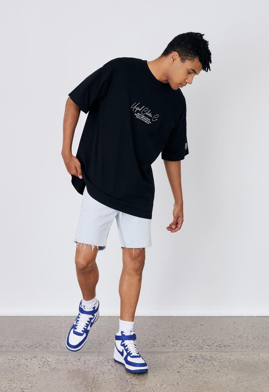 Factorie - Premium oversized graphic t shirt - black