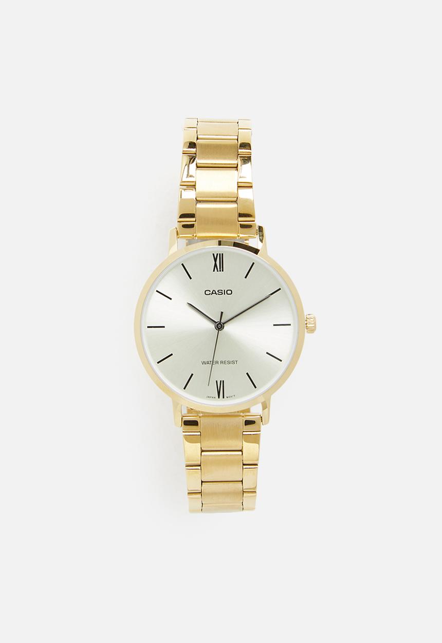 Casio - Analog round ion plated - gold