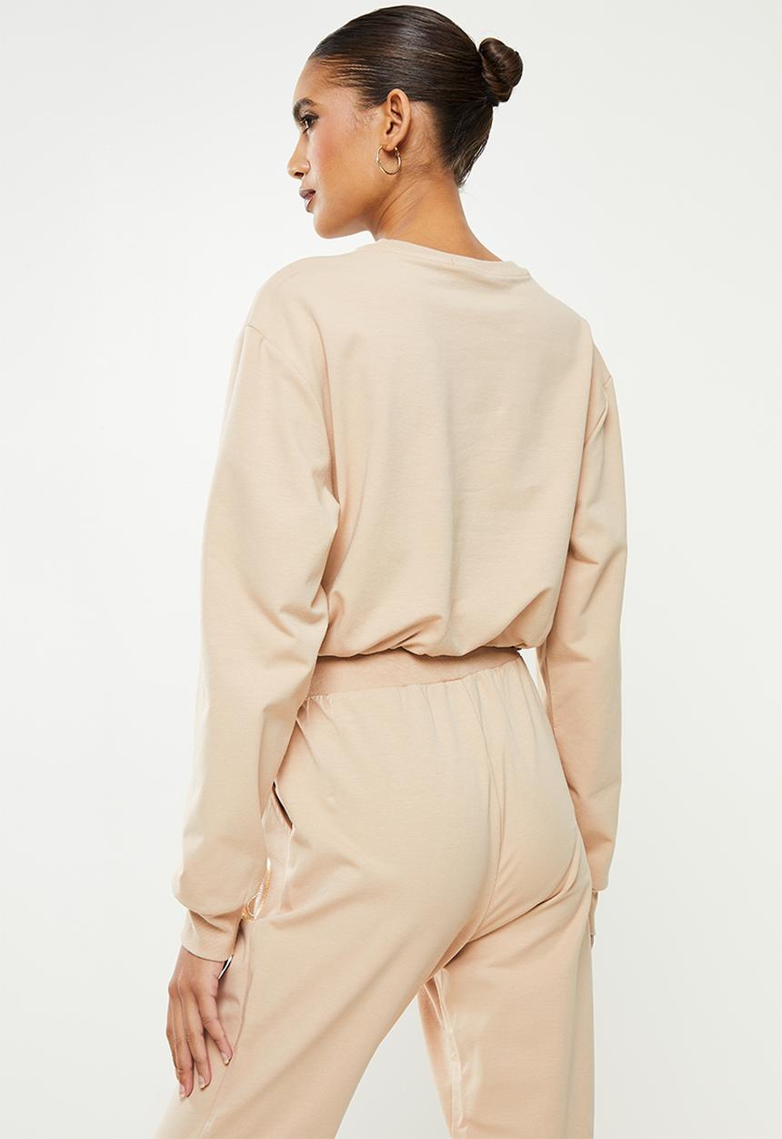 SISSY BOY - Crew neck sweat top with drawstring waist - stone