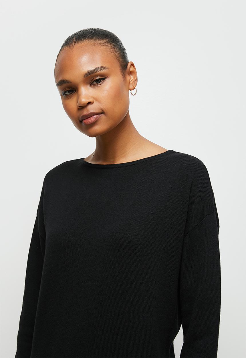 edit - Longline vback jumper - black