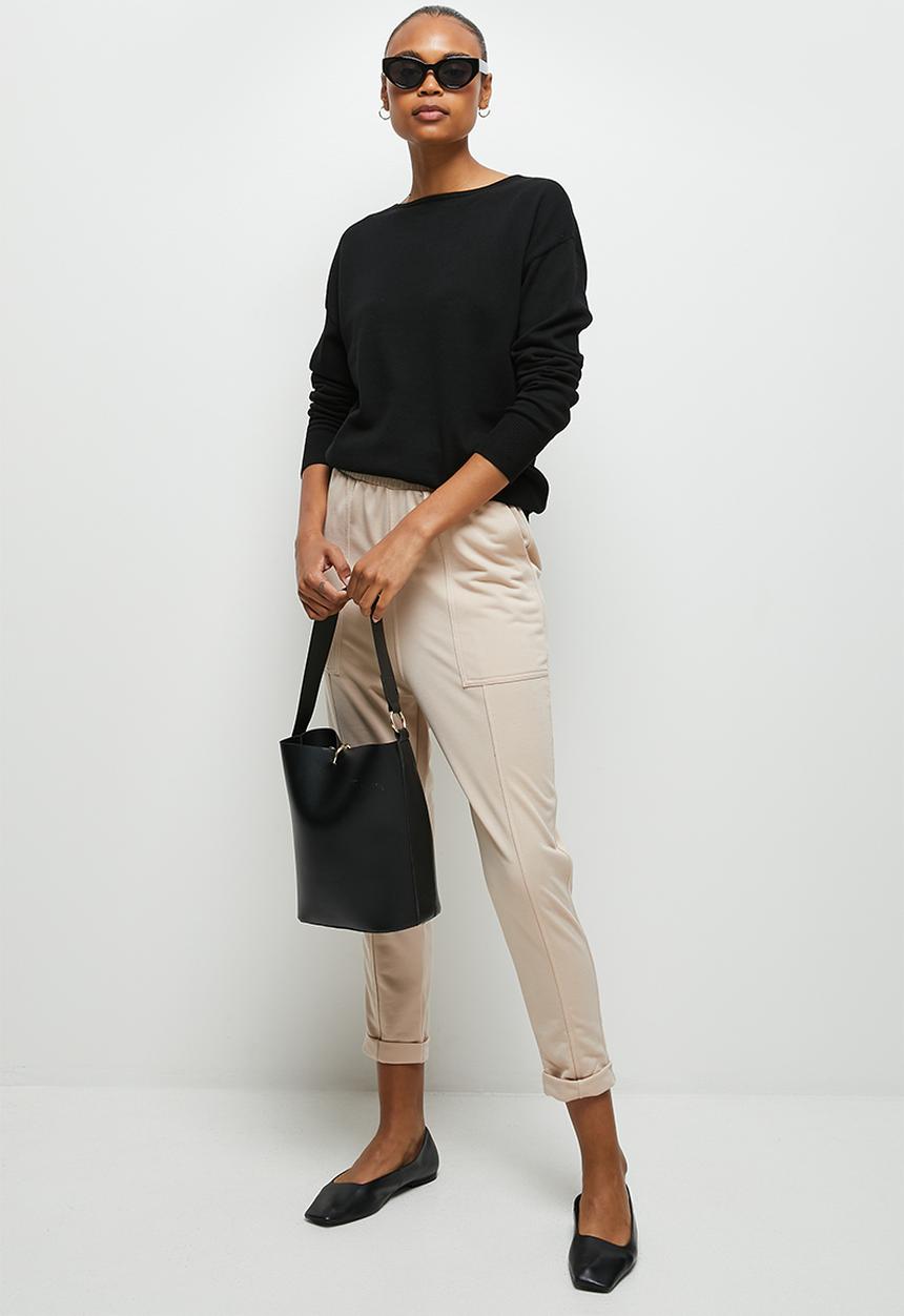 edit - Longline vback jumper - black