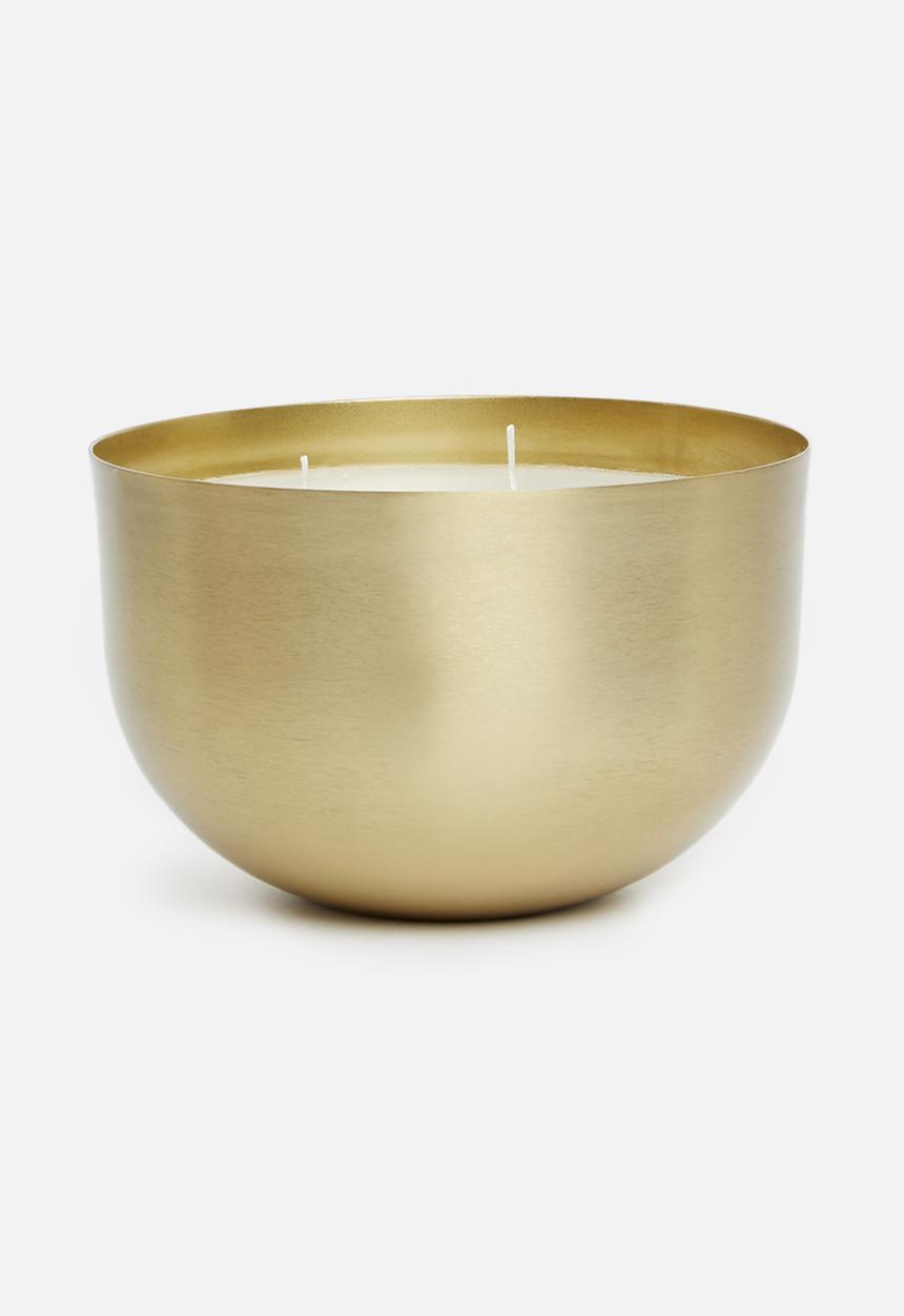 Sixth Floor - Bowl candle 3 wicks - gold