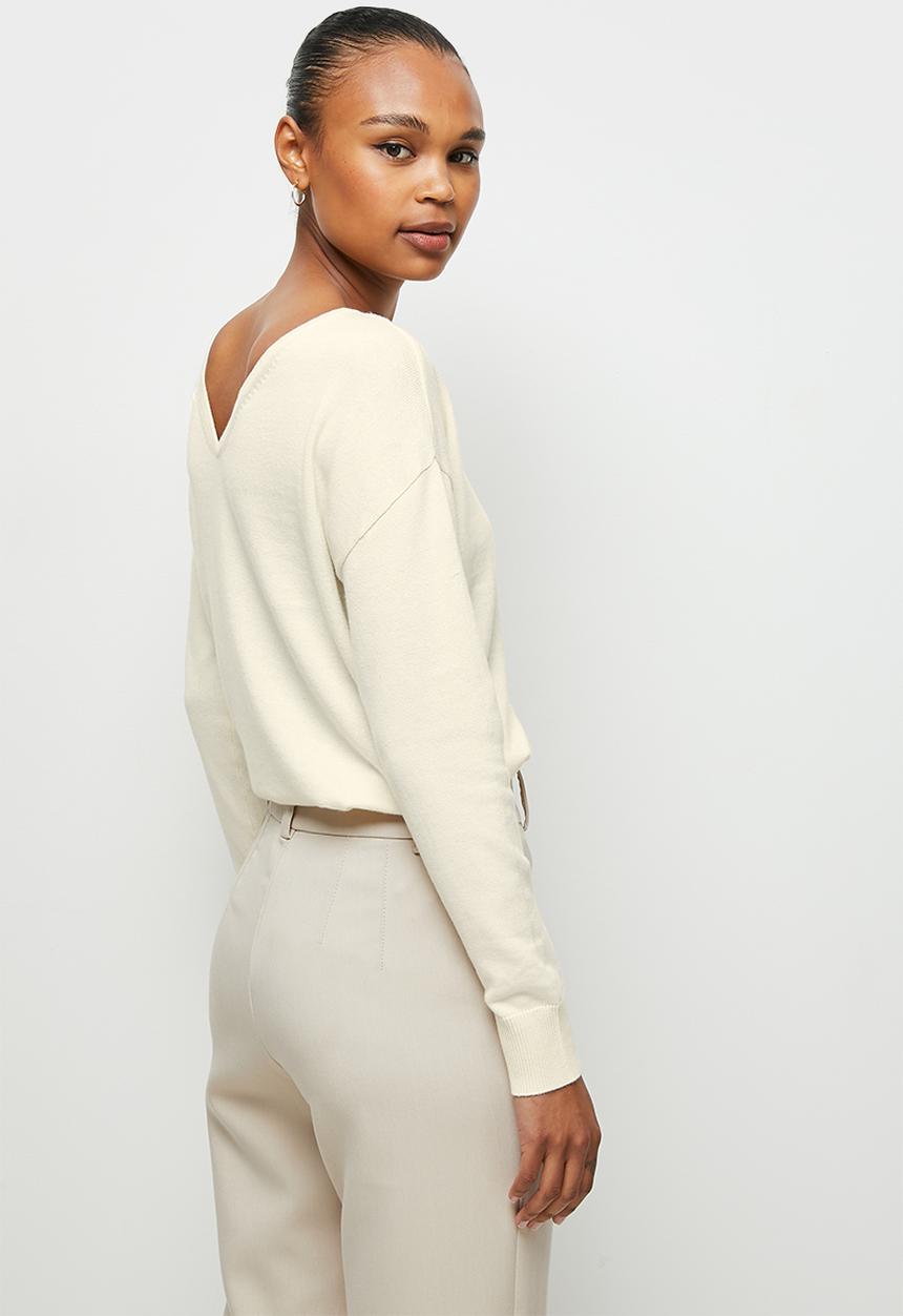 edit - Longline vback jumper - milk
