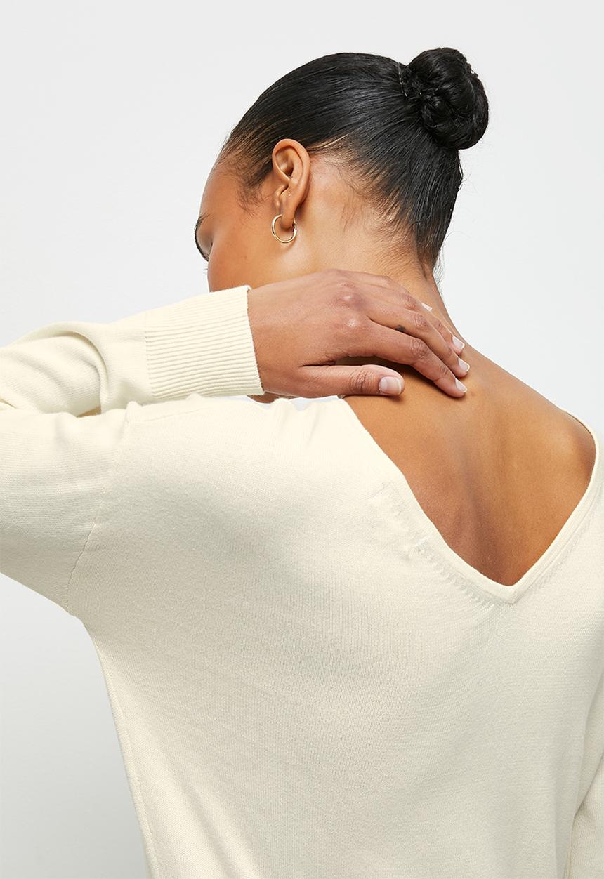 edit - Longline vback jumper - milk