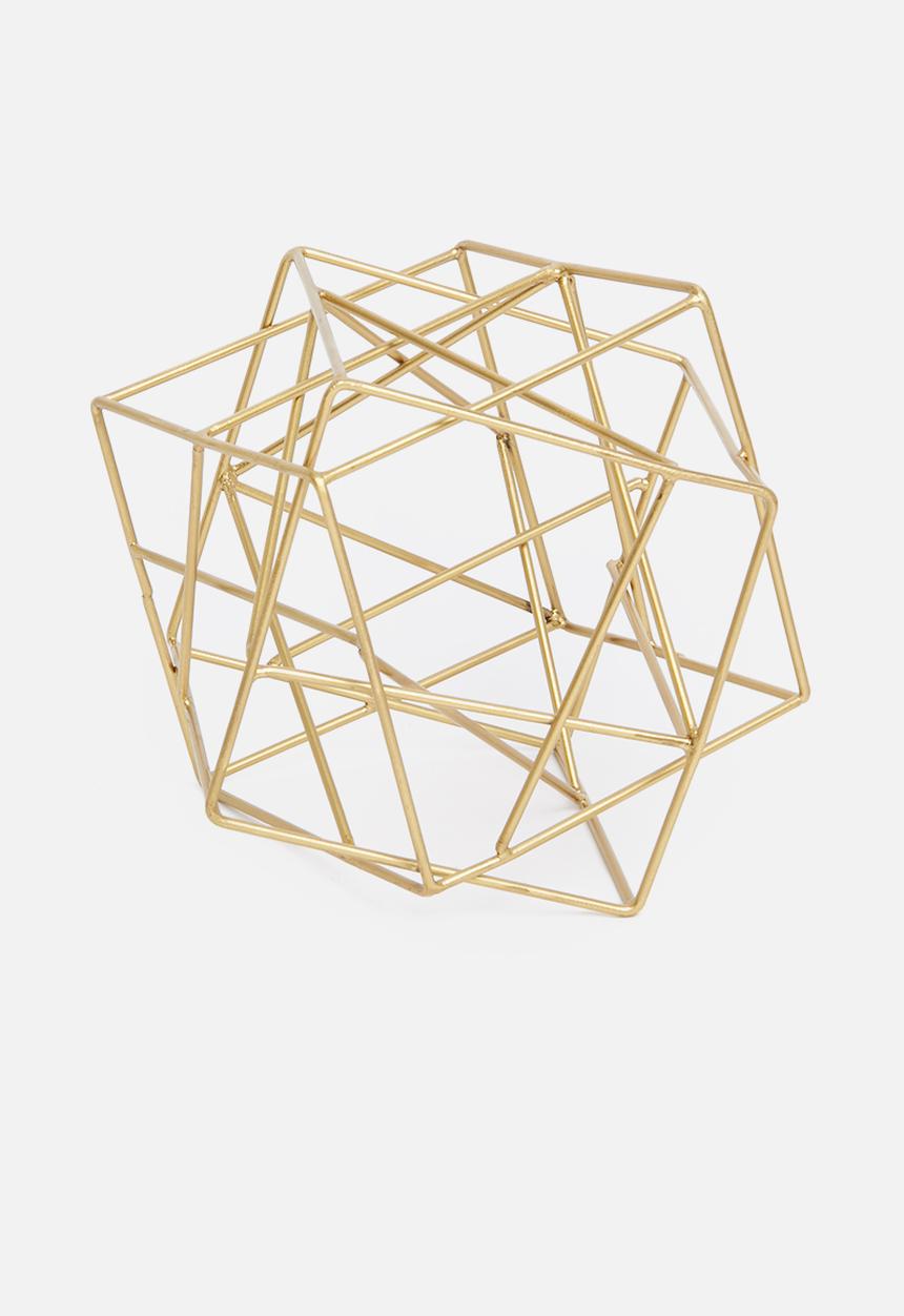 Sixth Floor - Tangle iron sculpture - gold