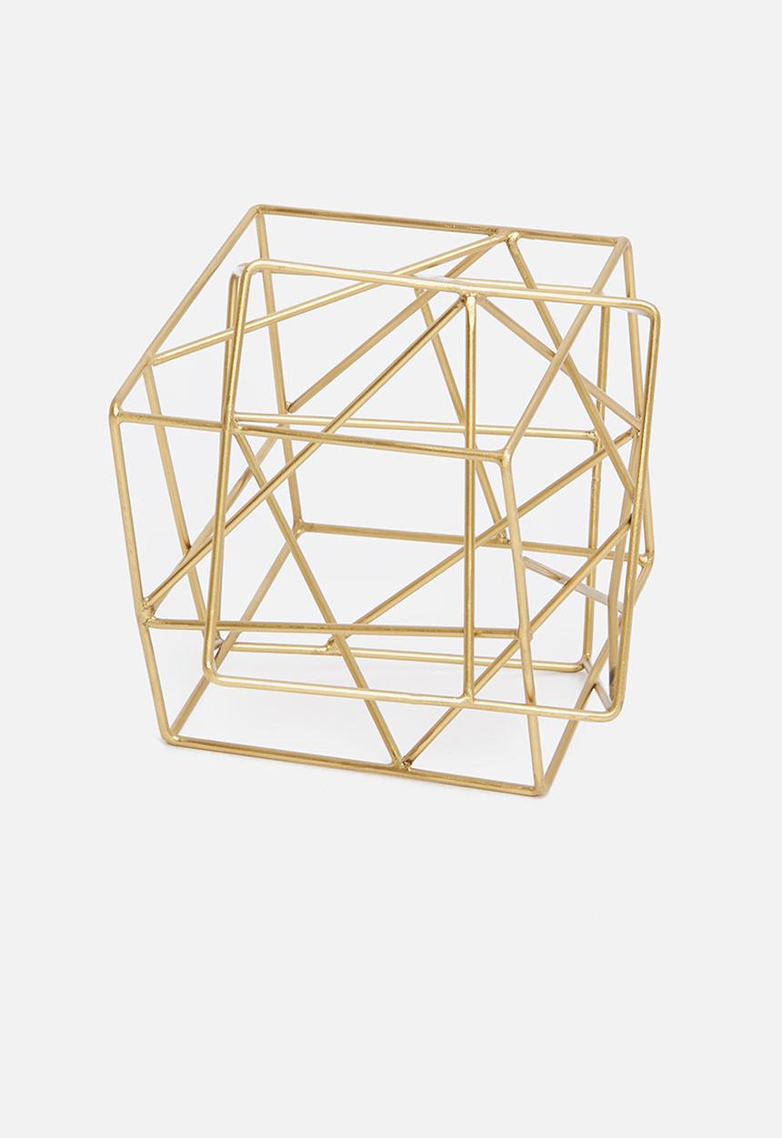 Sixth Floor - Tangle iron sculpture - gold