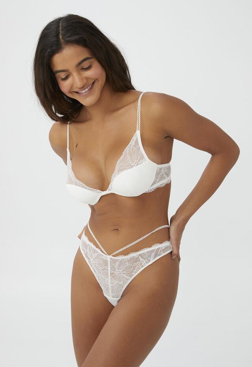 Cotton On - Fleur lace g string brief - cream