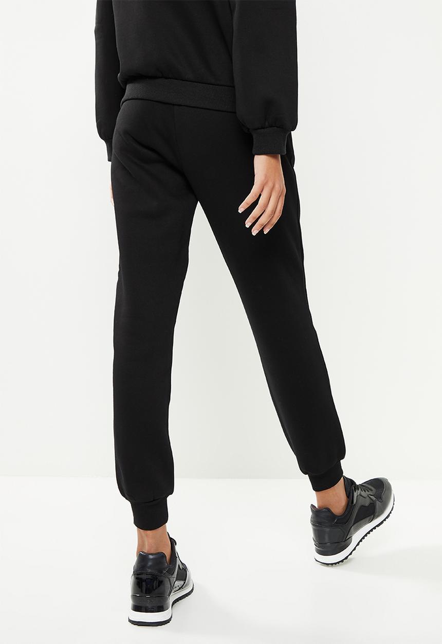 SISSY BOY - Sweatpants with drawstring waist and bling logo - black